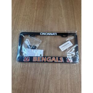 Cincinnati Bengals Carbon Fiber License Plate Frame – New with Hardware